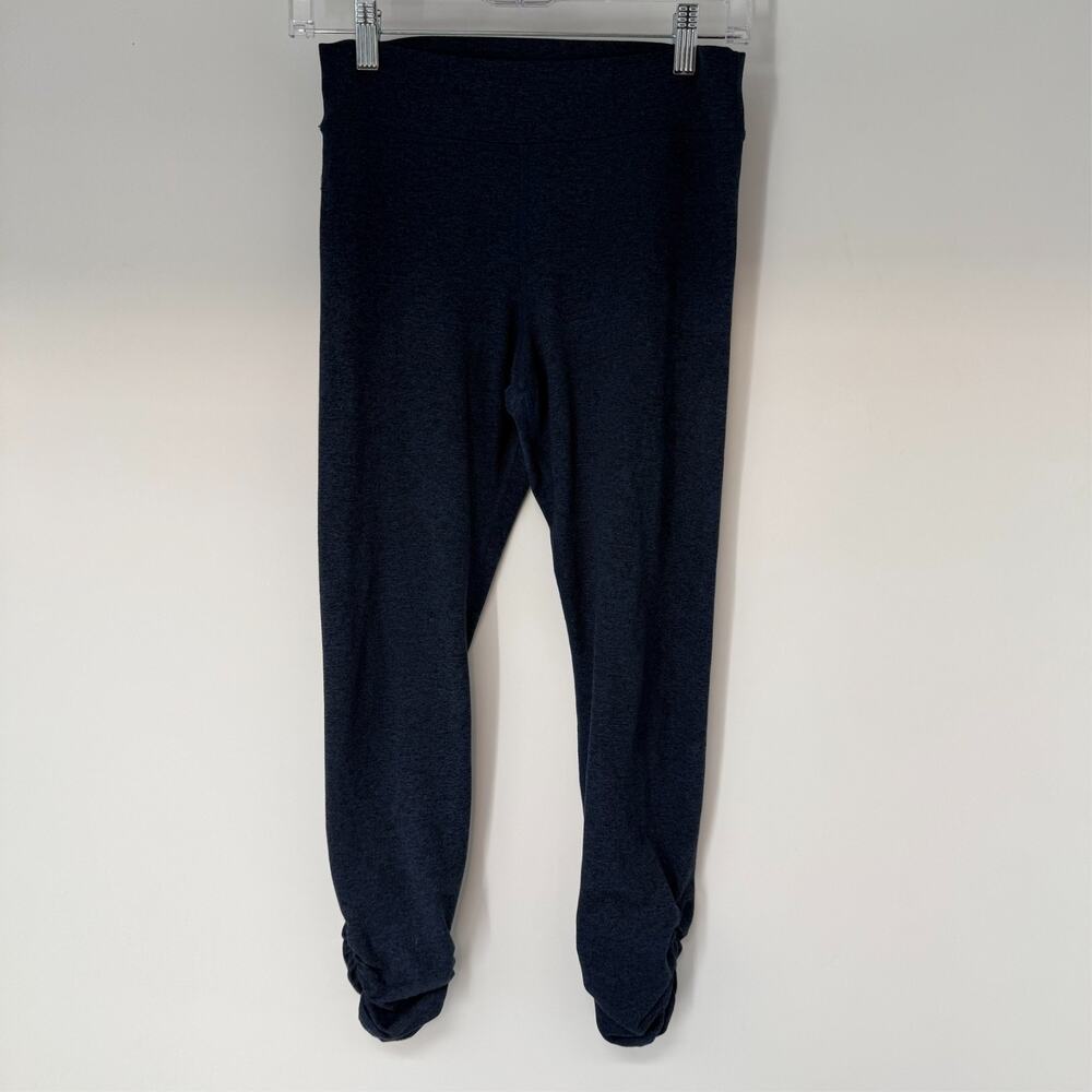 good hYOUman Legging Womens M Heathered Blue Ruche Hem Slim Joggers Sweatpants
